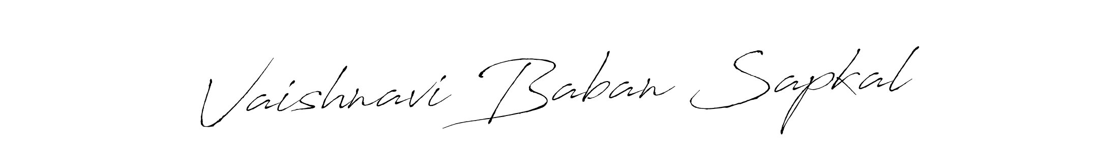 Make a short Vaishnavi Baban Sapkal signature style. Manage your documents anywhere anytime using Antro_Vectra. Create and add eSignatures, submit forms, share and send files easily. Vaishnavi Baban Sapkal signature style 6 images and pictures png